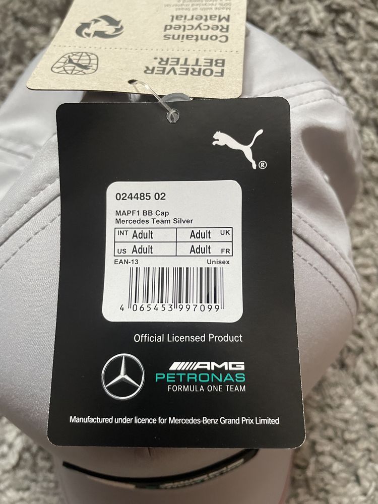 Кепка,Бейсболка Puma Mercedes AMG Cap Unisex