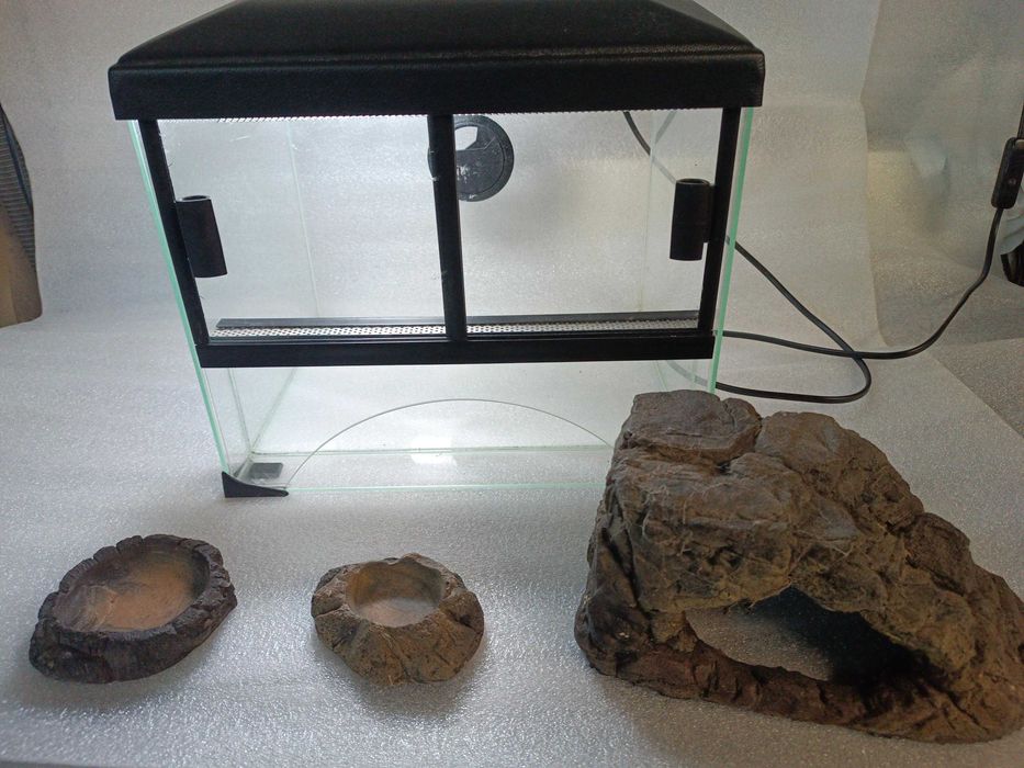 Terrarium 30x25x25 plus dodatki