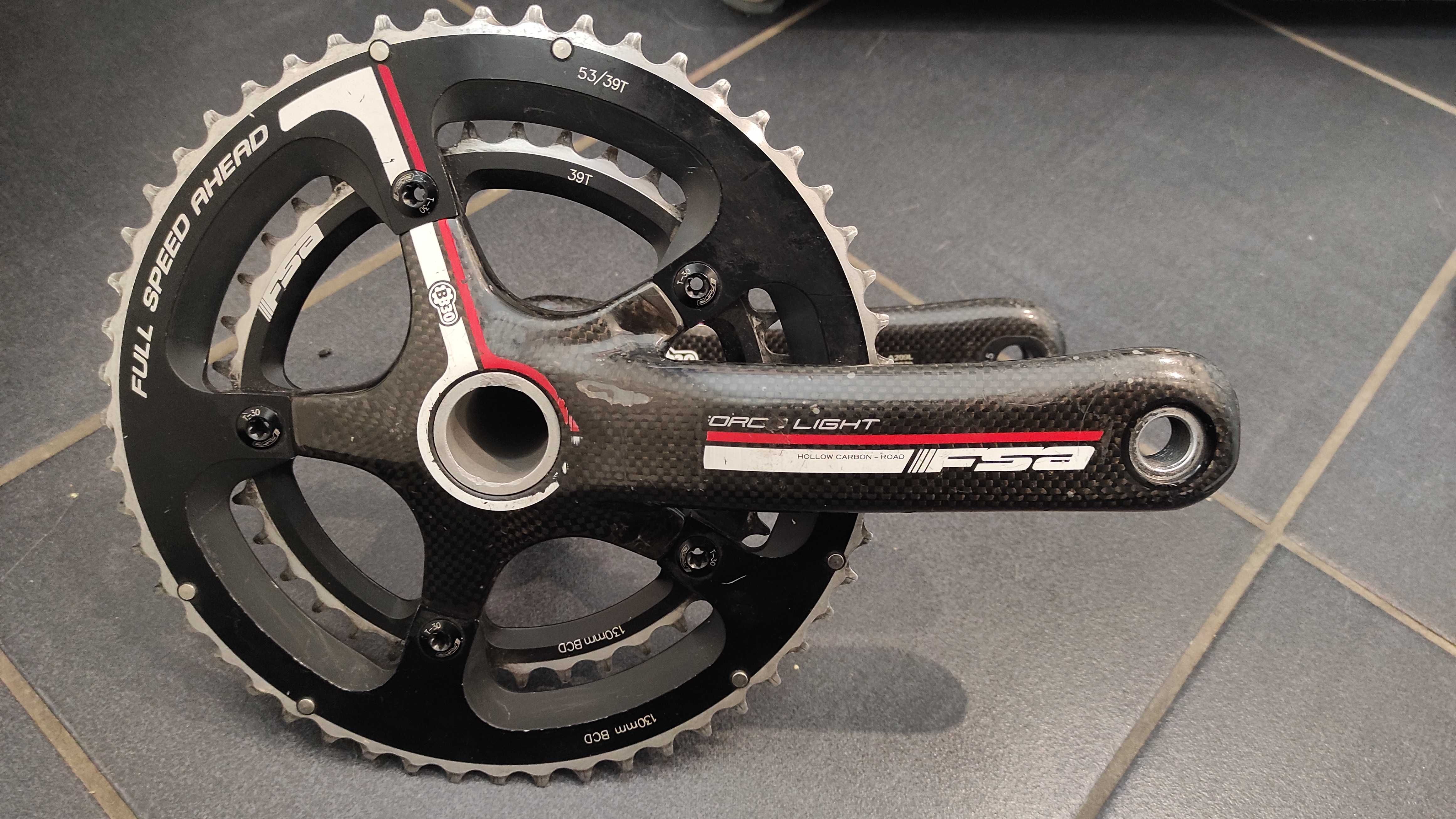 Карбонові шатуни FSA K-Force Light Compact Crankset 53/39T 10ск