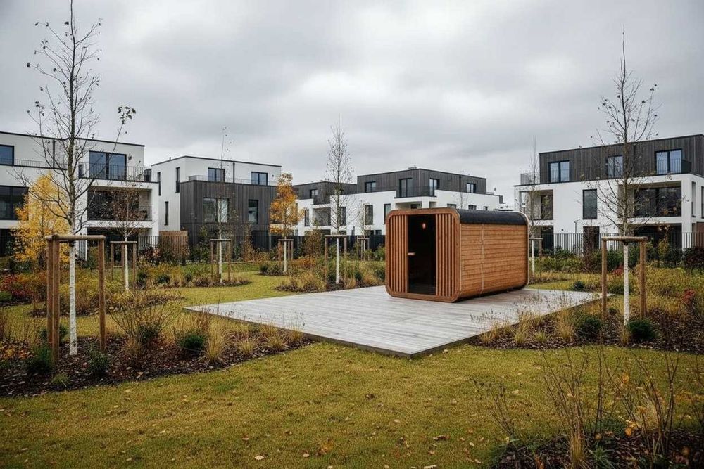 SAUNA - z otwartym przedsionkiem i lamelami. Polski producent!