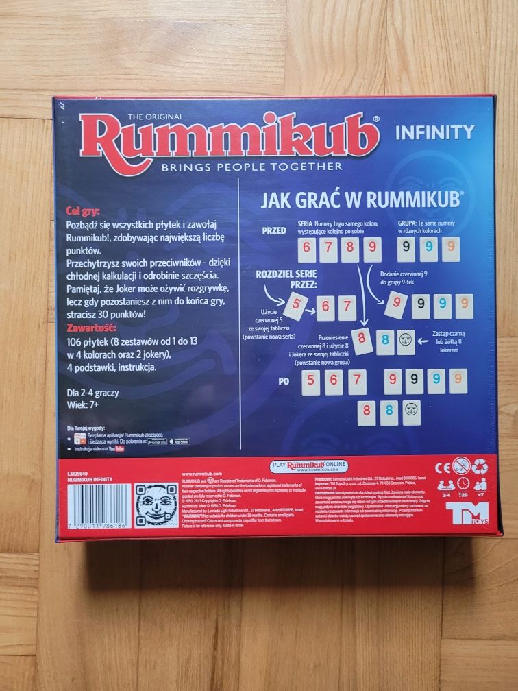 Gra planszowa Rummikub Infinity remik tm toys NOWA, W FOLII