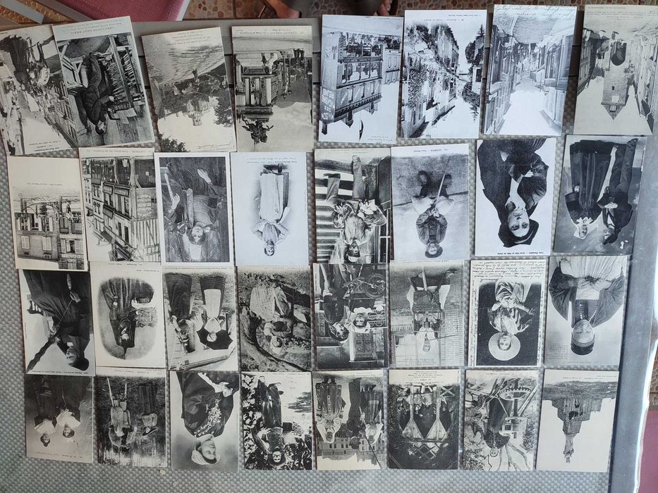 Lote 182 Reproduções de postais Franceses antigos