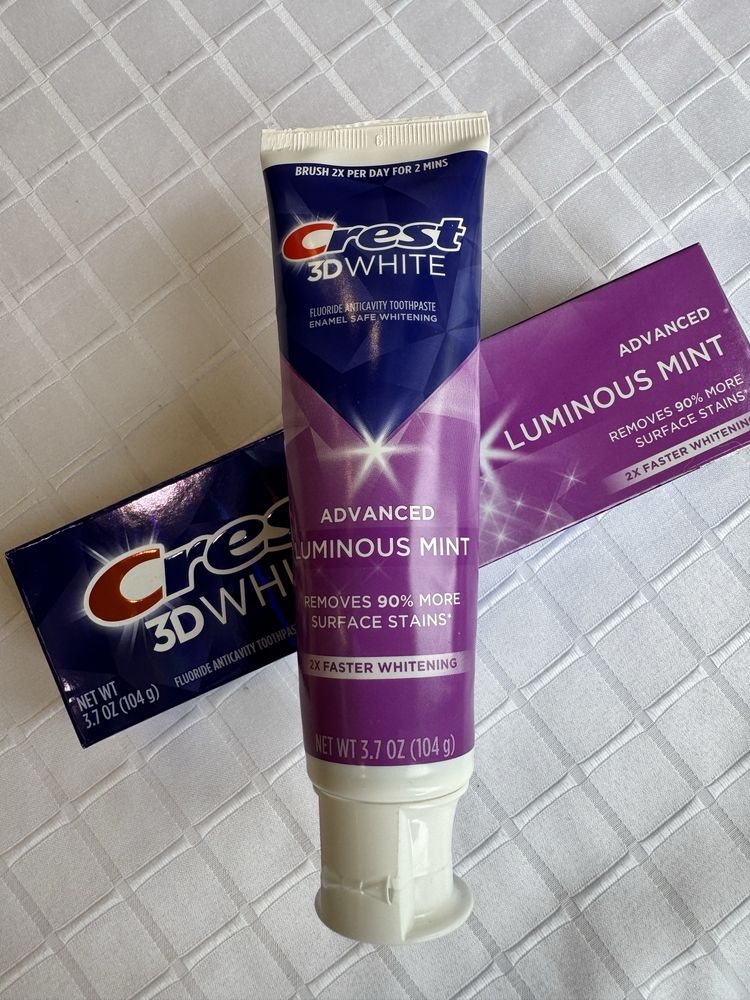 Отбеливающая зубная паста Crest 3D White Advanced Luminous Mint 104 gr