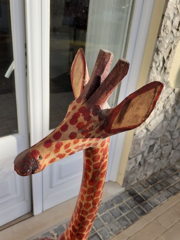 Conjunto 3 Girafas decorativas em madeira