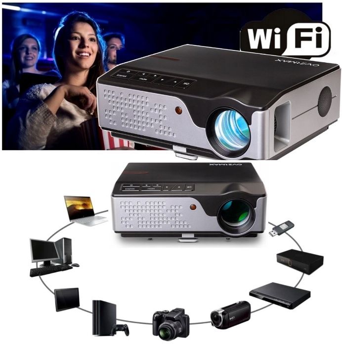 Nowy Rzutnik Projektor OVERMAX MULTIPIC 4.1 LED HD WiFi Kino Domowe FV