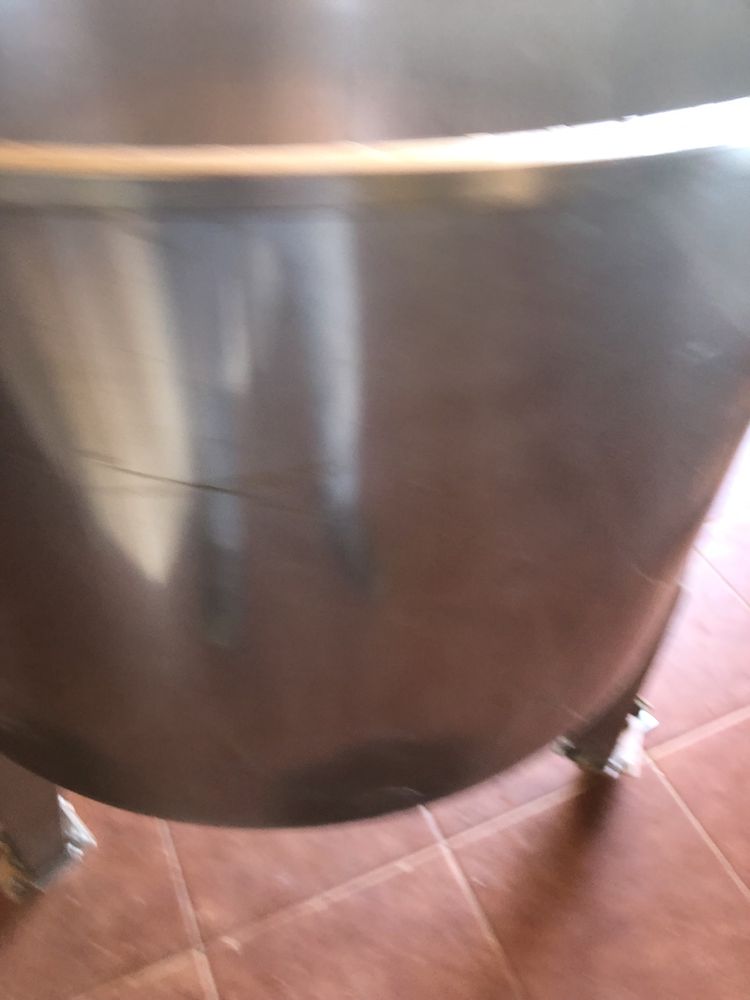 Cuba de inox ideal para uvas ou carnes temperadas para enchidos