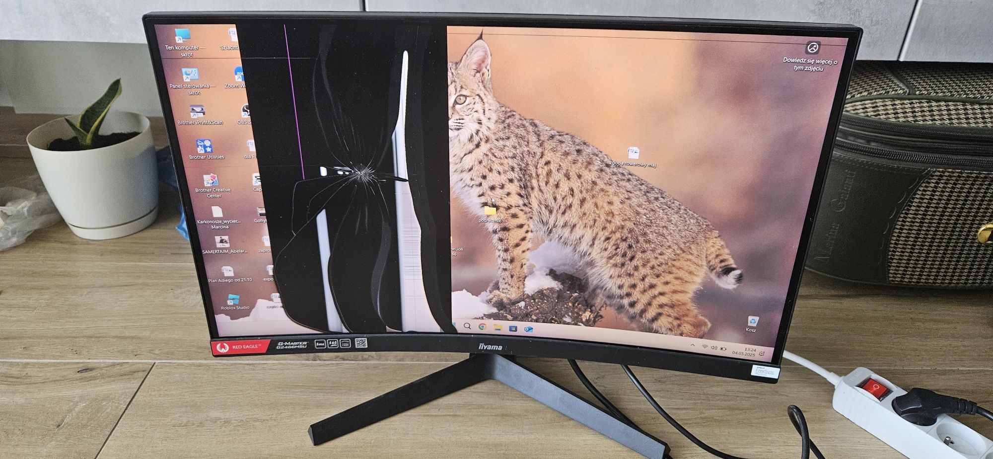 Monitor Iiyama 24 '' cale G2466 HSU. Zbita matryca