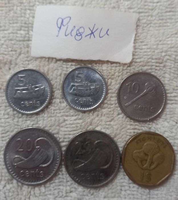 Монети Fiji (6 шт)
