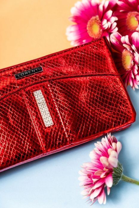 duży portfel damski na zamek wykonany ze skóry naturalnej - lorenti