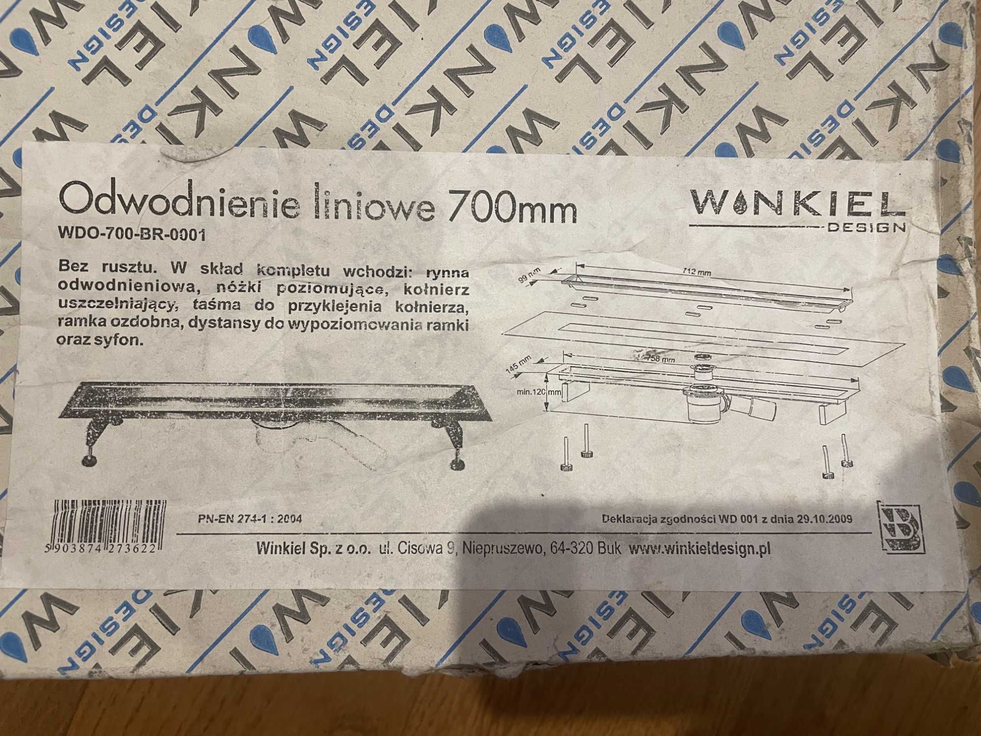 Odwodnienie liniowe 700 WINKIEL WDO-700-BR-0001 z Rusztem