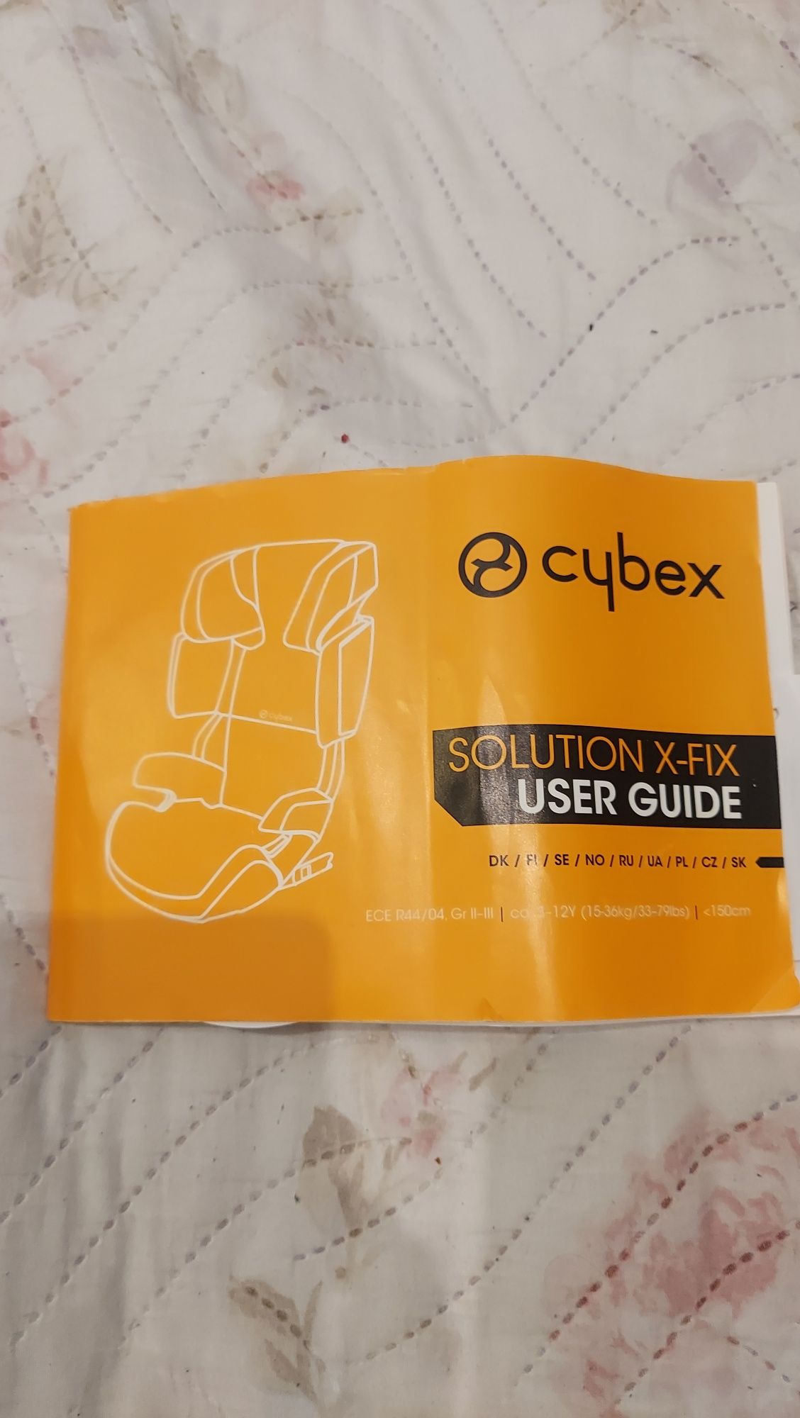 Cybex solution x- fix aвтокрісло на вік 3-12років, вага 15-36 kg