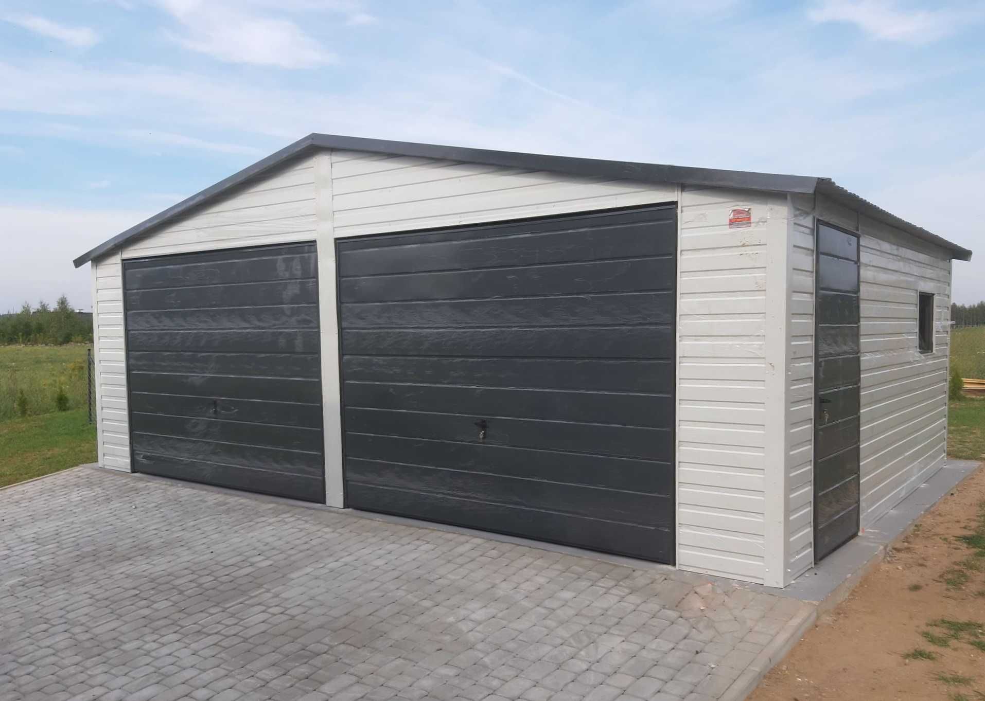 Garaż blaszany 7x5, 6x5,8 na zgłoszenie blaszak 35m2, antracyt, biały,