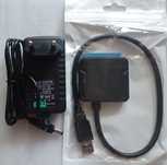 Переходник USB 3.0 - SATA + адаптер питания для SSD и HDD 2.5 / 3.5