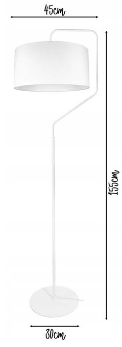 LAMPA Stojąca Podłogowa biała