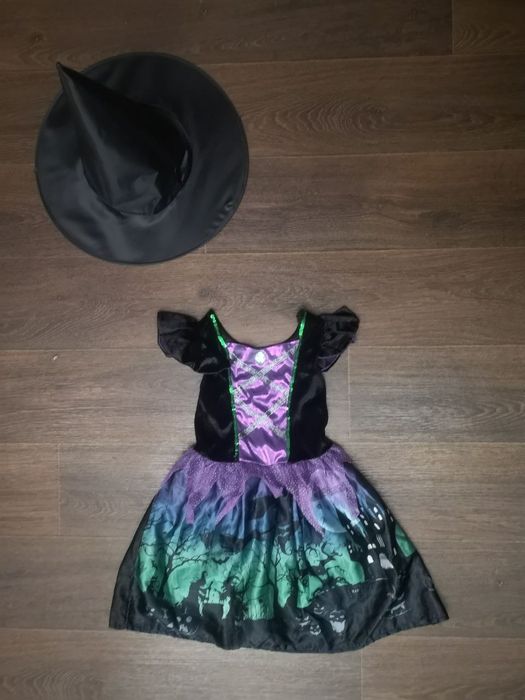 Карнавал маскарад костюм відьма капелюх ковпак хеловін 5 6 років