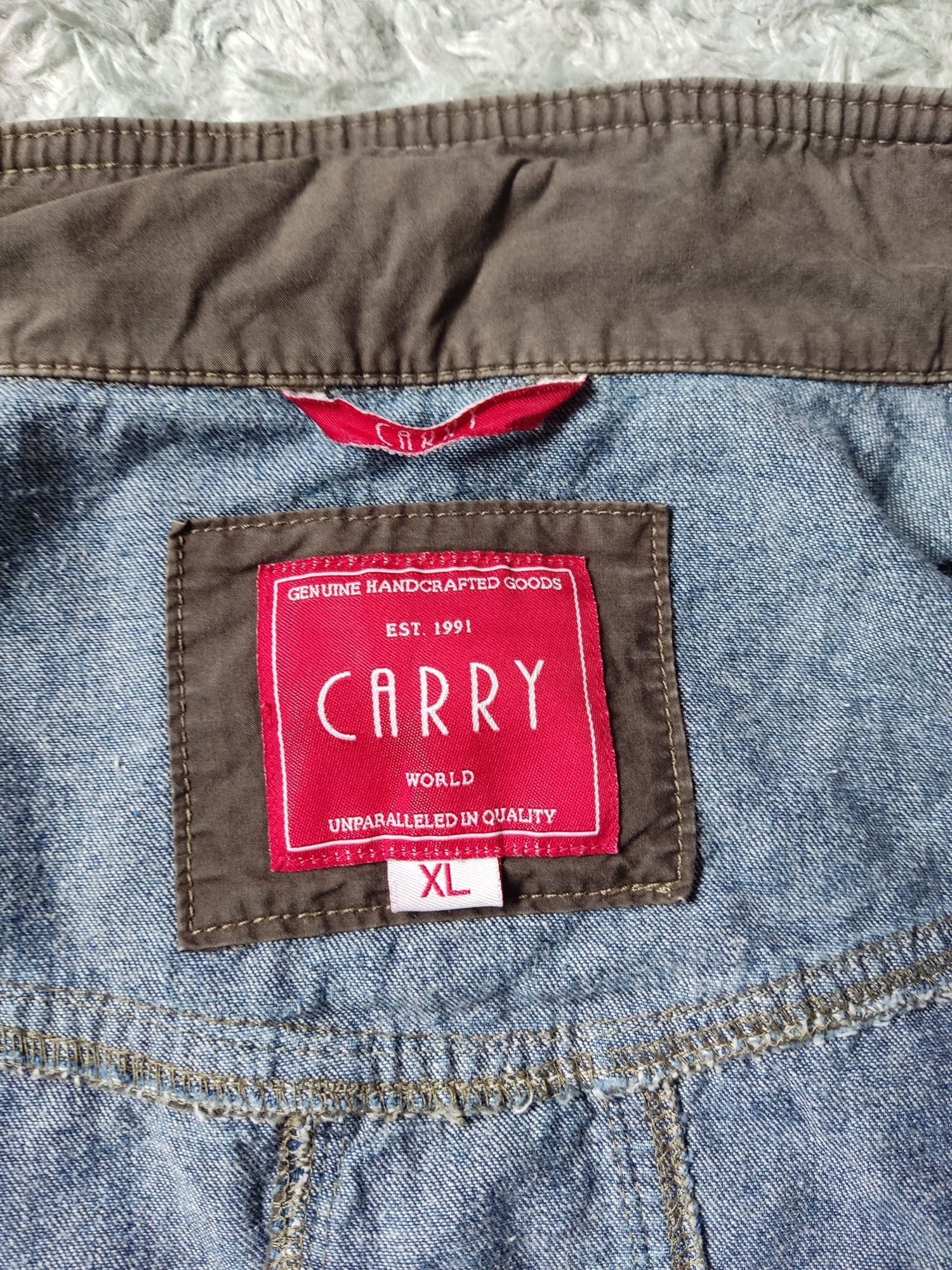 Kurtka damska wiosenna jesienna przejściowa jeansowa Carry L 40 XL 42
