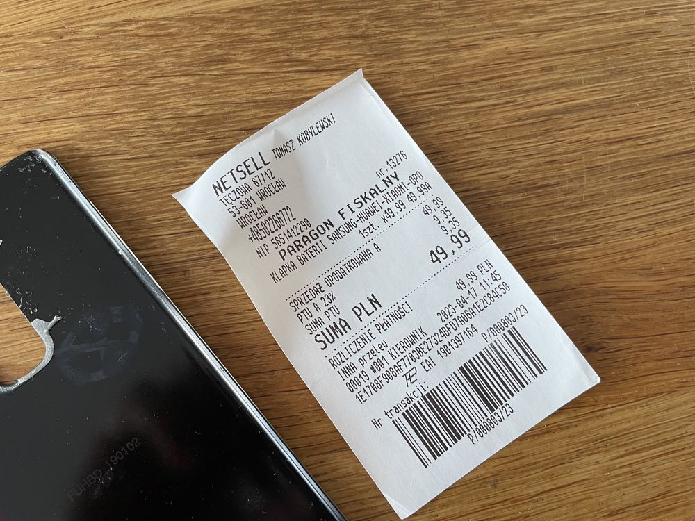 Nowa klapka telefonu baterii samsung duos czarna połysk