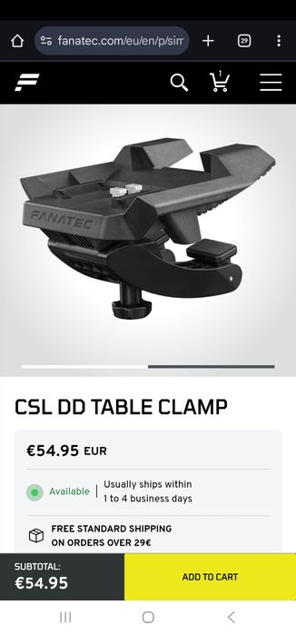 Fanatec desk mount uchwyt do biurka stołu nowy