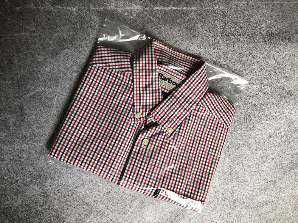 Чоловіча сорочка/теніска в клітинку оригінал BARBOUR Tailored Fit | M