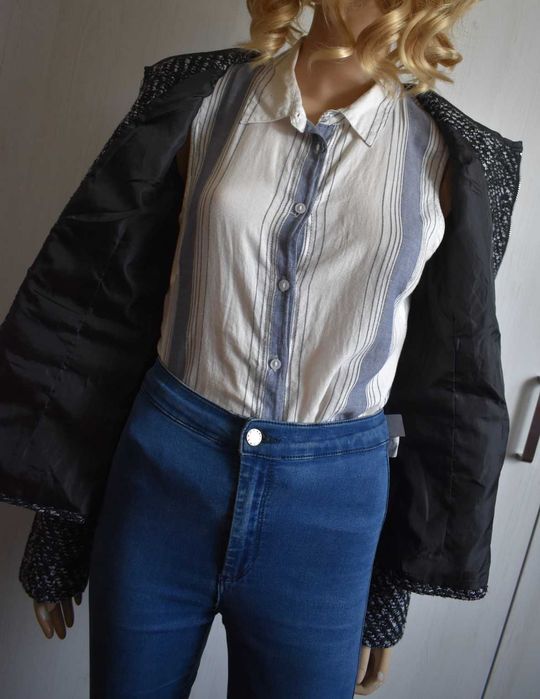 Kurtka 40 L dzianinowa ramoneska marynarka blazer żakiet elegancka