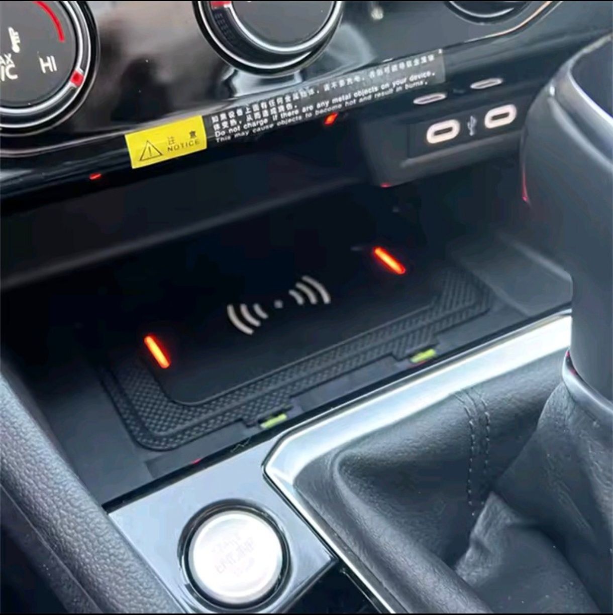 Carregador 15w sem fios para VW