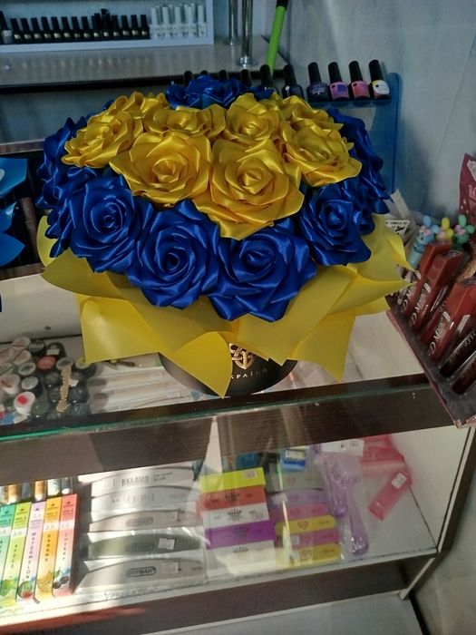 Букет з атласних стрічок