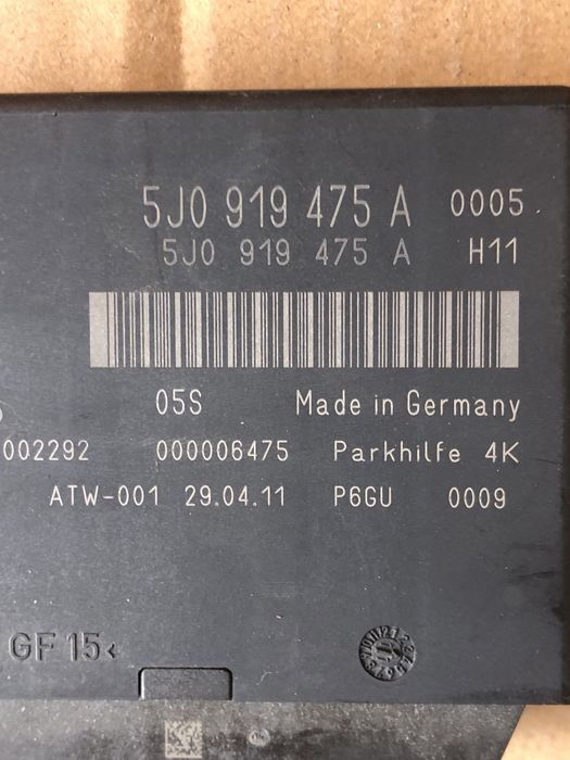 1Z0919475E/B  Блок парктроніка Skoda VW 5J0919475A  1K0919283A