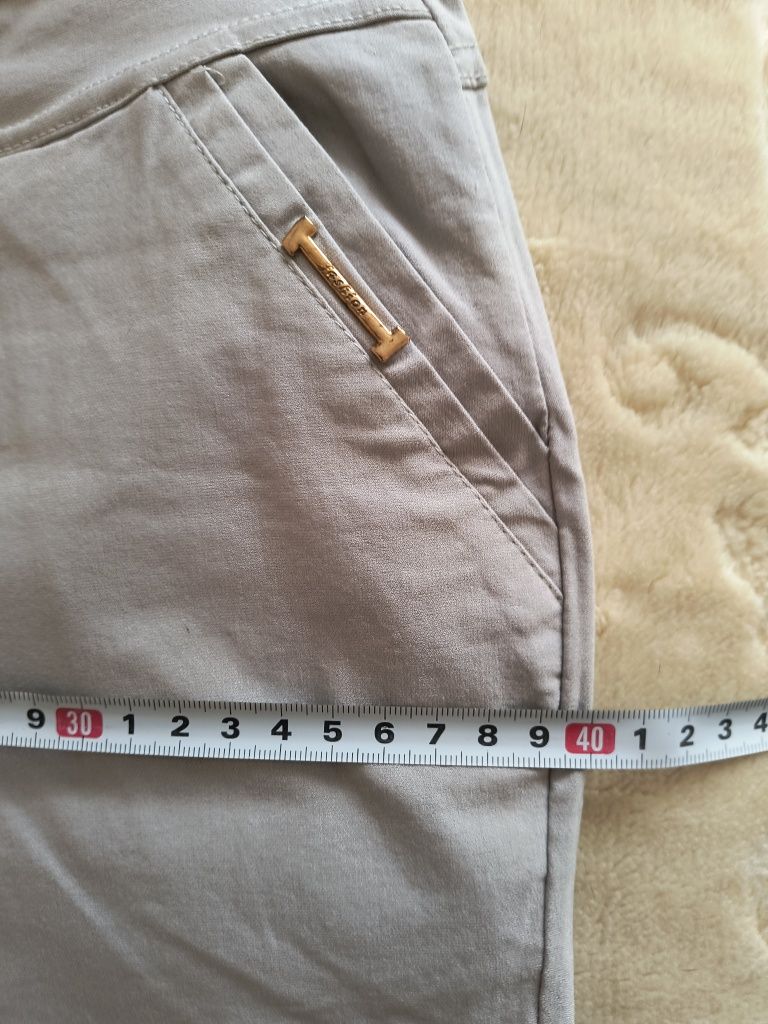 Jasnoszare legginsy z lycrą rozmiar M