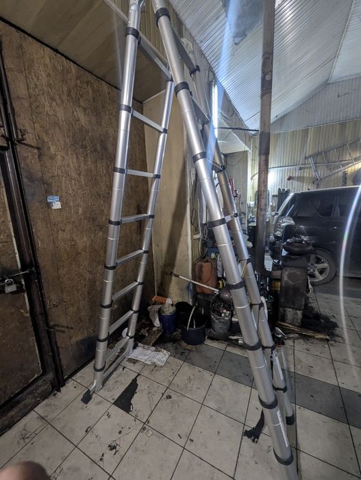 Лестница телескопическая 5м(2.5+2.5) Новая