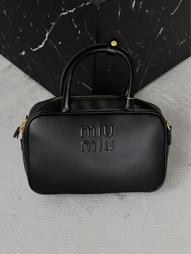 Сумка Miu Miu Top-Handle Bag Premium сумочка чорна|бургунді|беж міу