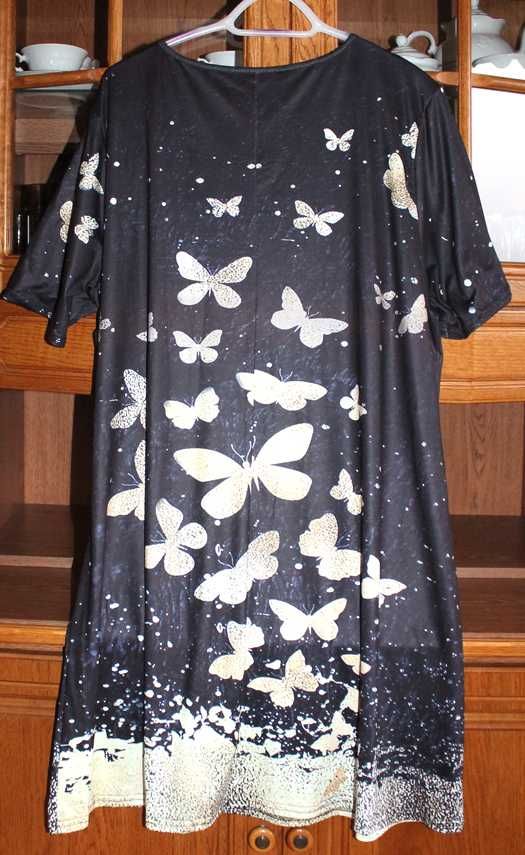 AliExpress  Letnia sukienka w motyle  Roz. 5x XL