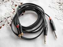 Kabel Rh CONNEX – 2x Jack 6,3 – 2x RCA - 3m. Przewód sygnałowy .