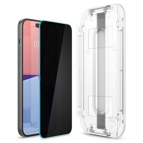 Spigen Glas.TR iPhone 15 6.1""EZ FIT" 2 szt. privacy szkło hartowane