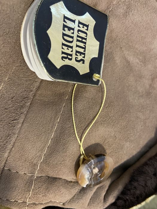 Brązowy męski kożuch Borg M/50 nowy z metką skóra, baranica skórzany,