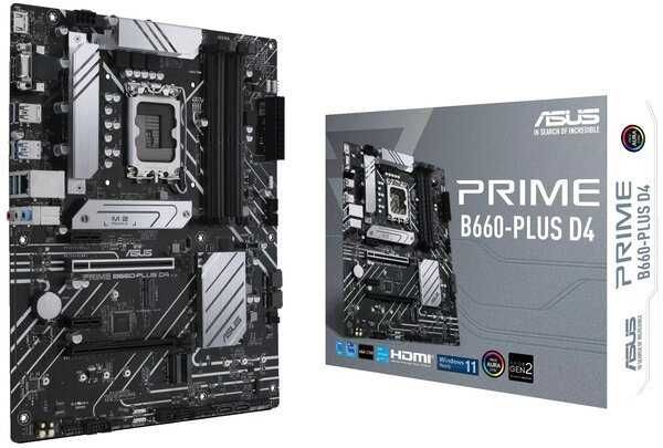 Материнская плата Asus Prime B660 Plus + Сore i3,i5 12400F+DDR4 Новый