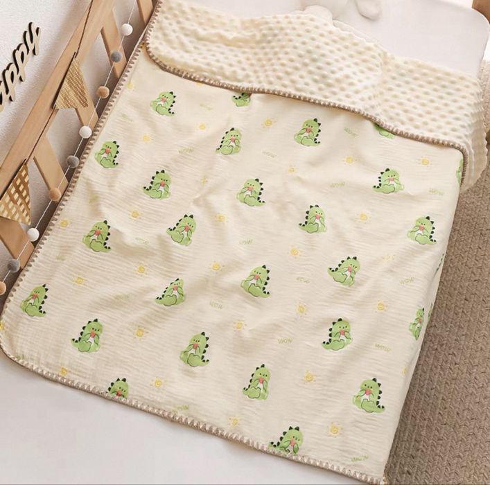 Плед дитячий муслін+плюш