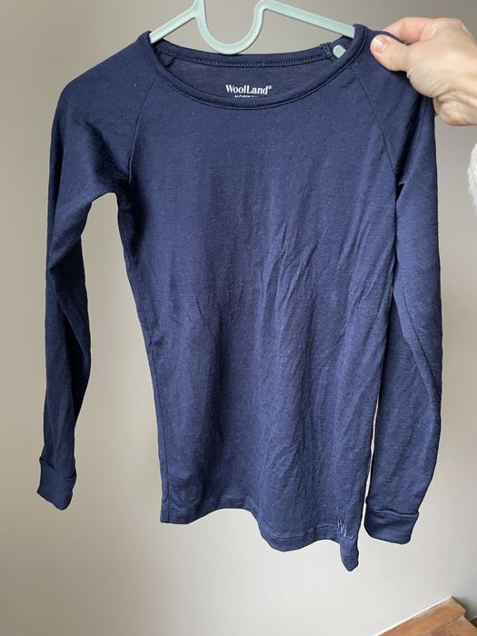Komplet merino wełna woolland 122-128 getry bluzka