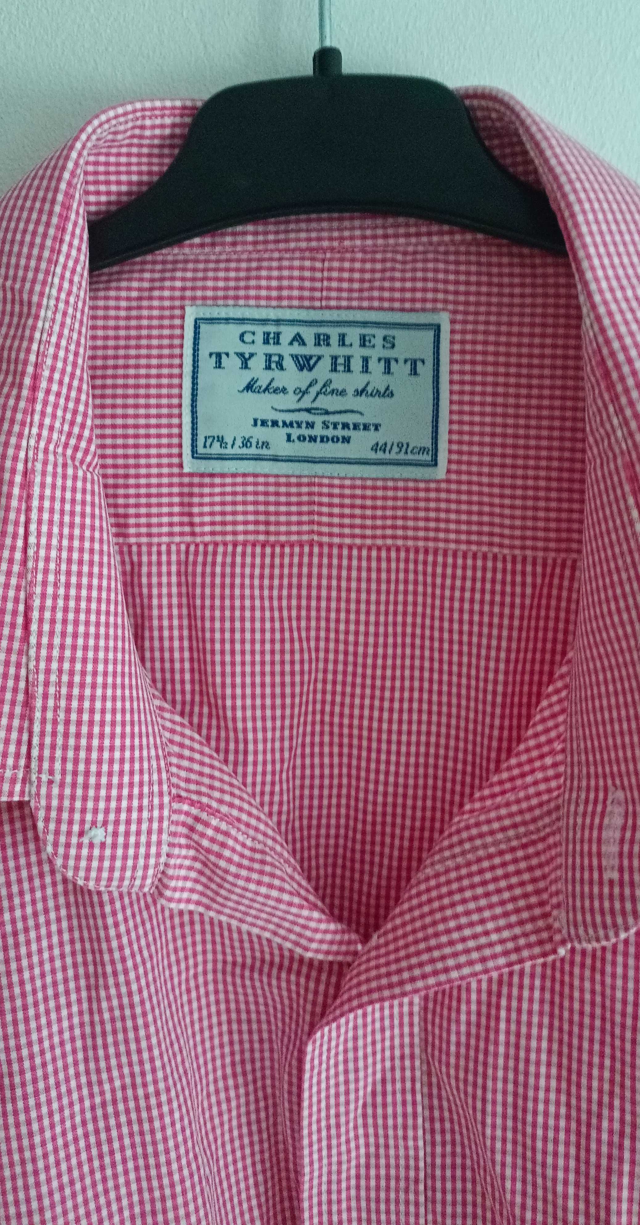 Casualowa koszula w drobną kratę z długim rękawem L Charles Tyrwhitt