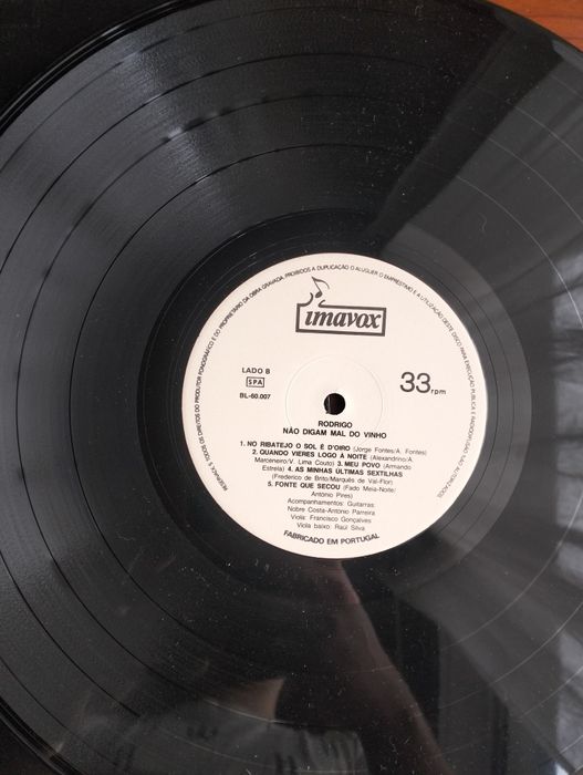 Disco de vinil LP Rodrigo - Não Digam Mal do Vinho'
