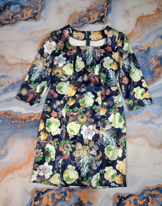 Миди платье Petro Soroka женское трапеция красное и с цветами