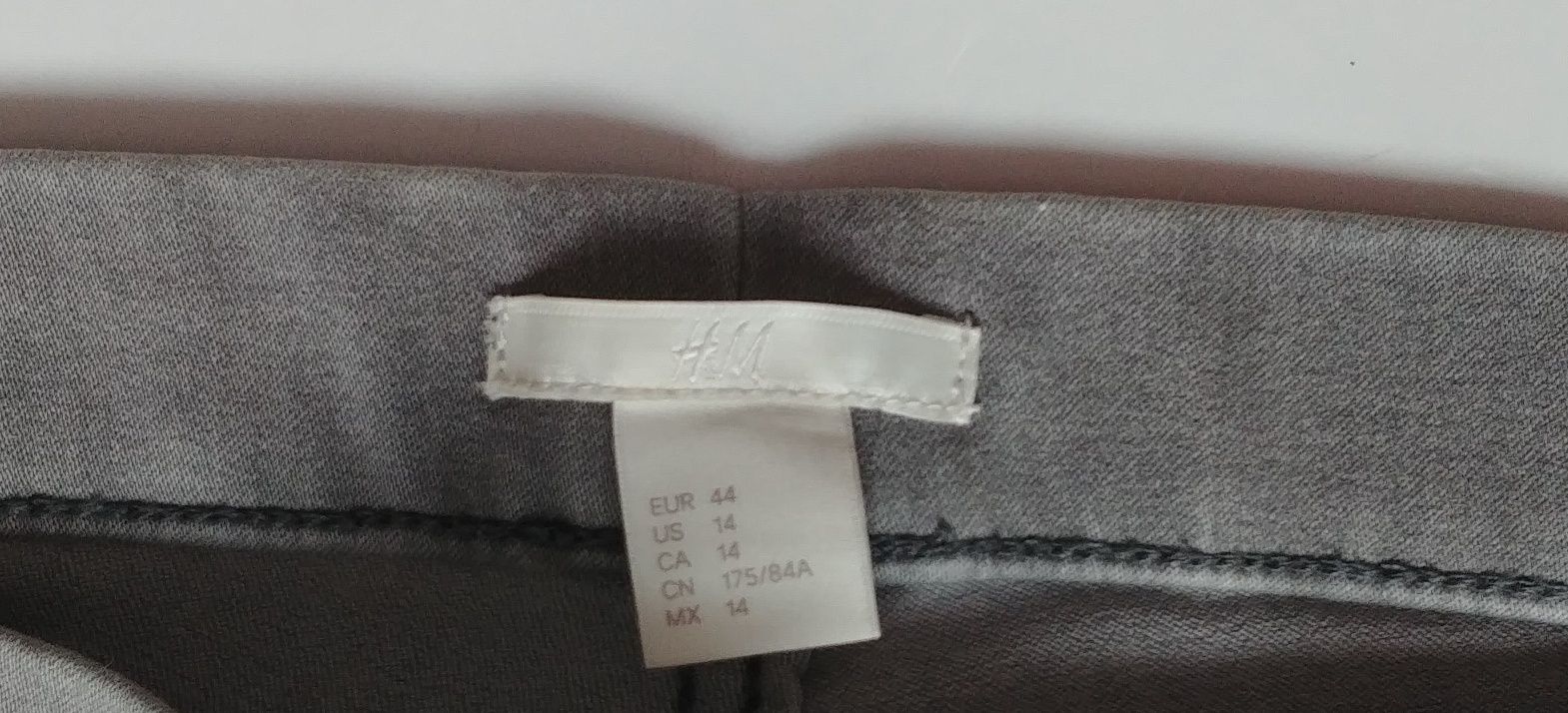 H&M spodnie legginsy szare wysoki stan 44