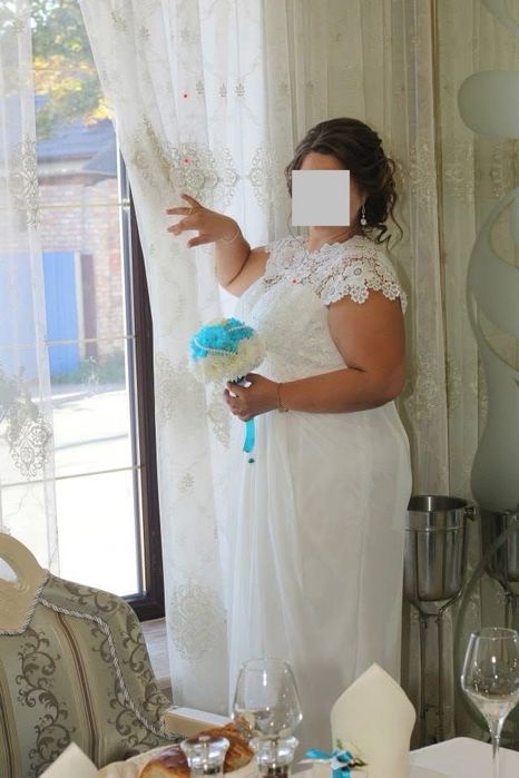 Ексклюзивна дизайнерська весільна сукня великого розміру Невінчана