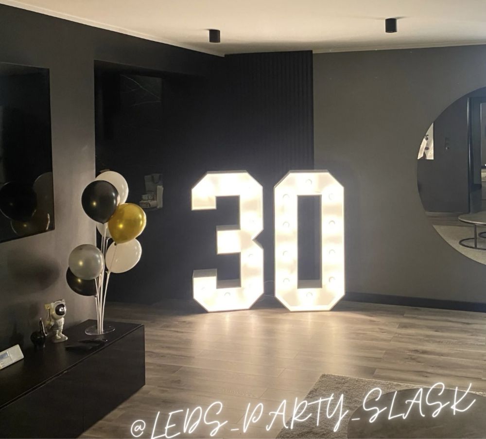 Podswietlane cyfry LED urodziny wynajem osiemnastka czterdziestka LOVE