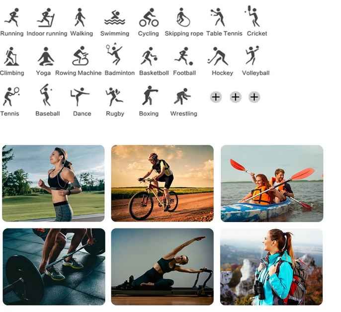 Smartwatch Fitness Pomiare Tętna Krokomierz Funkcja Rozmów