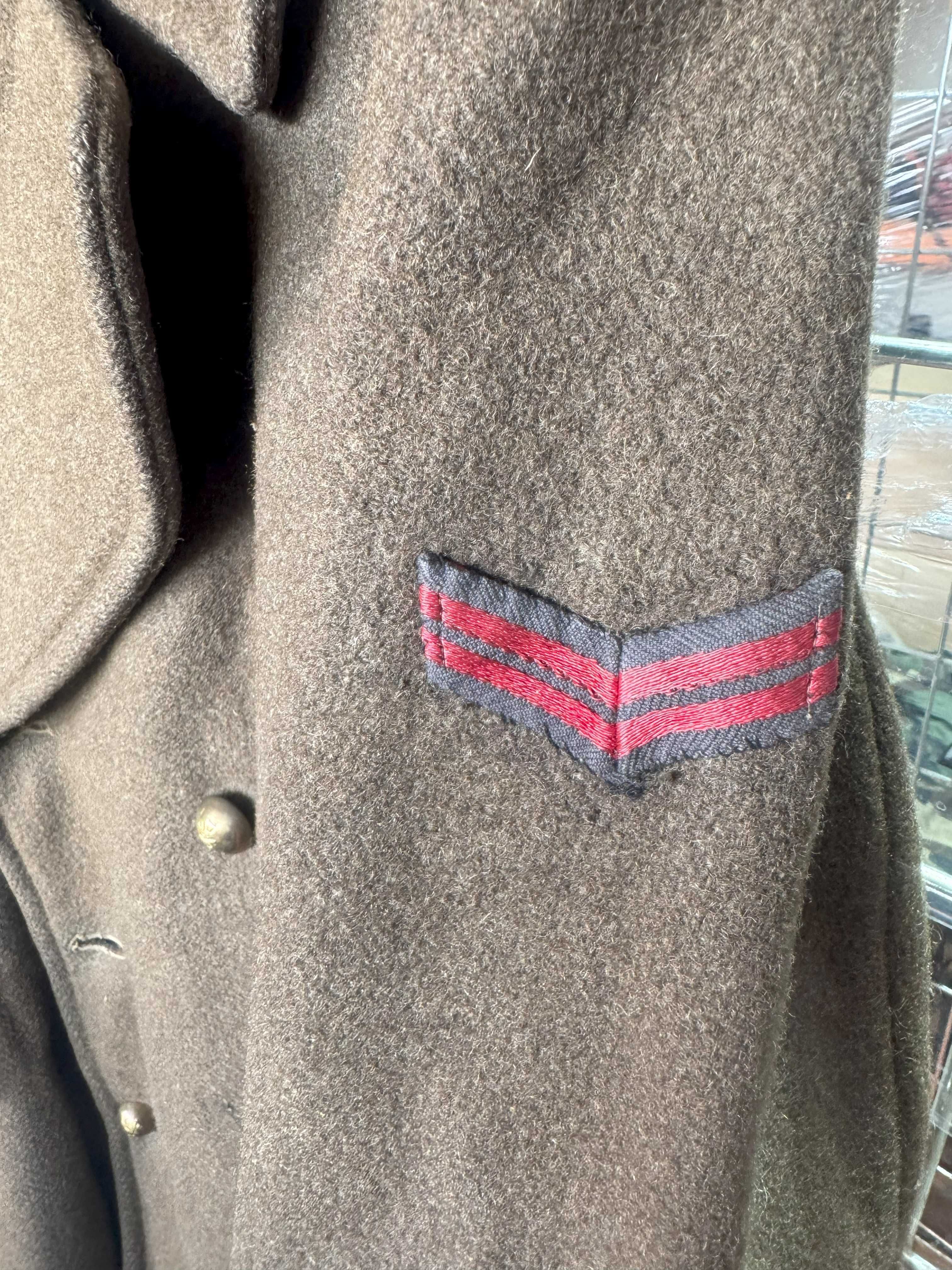 Płaszcz wojskowy mundur armia holenderska Korps Mariniers WWII wojna