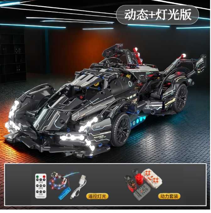 Конструктор LEGO, машинка на пульте управления + подсветка Porsche 911