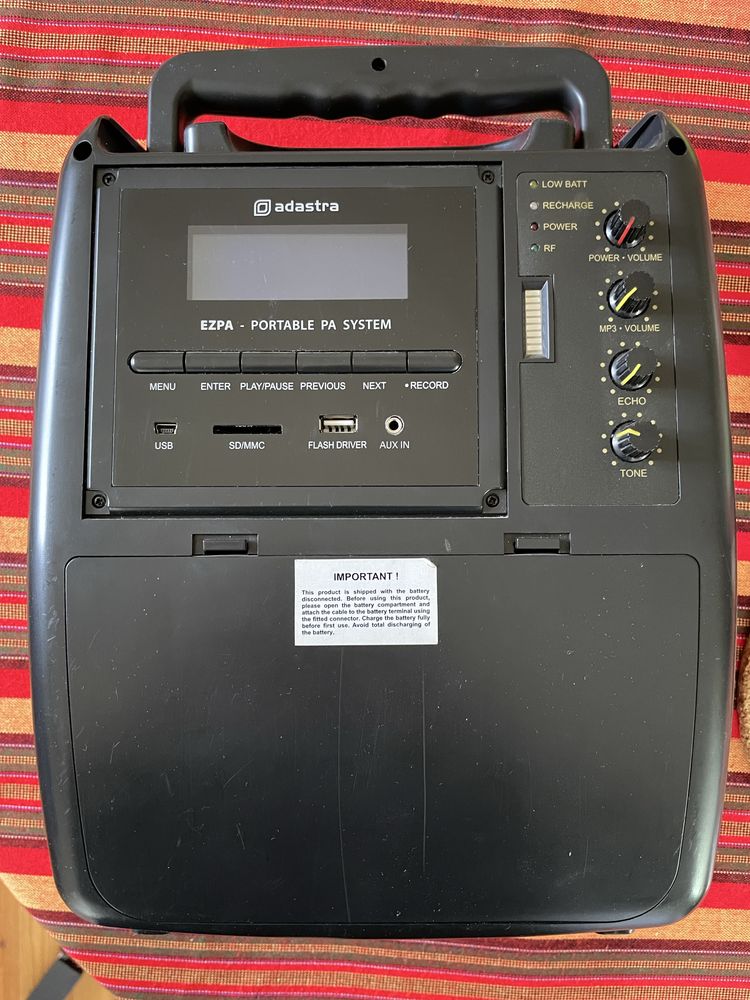Głośnik adastra epza plus 3 mikrofony