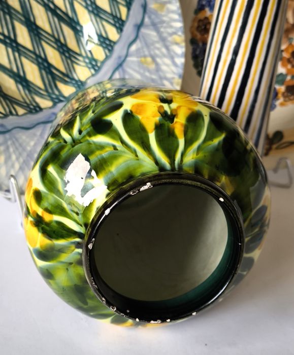 Wazon piękny stary fajans destrukt