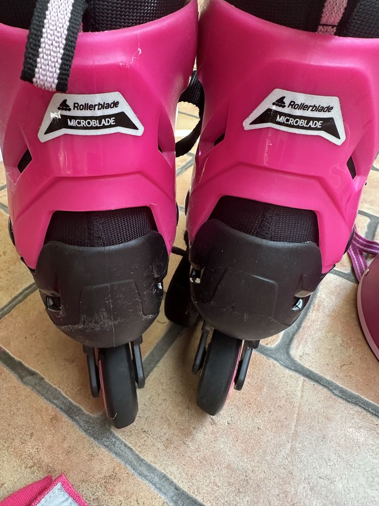 Комплект дитячіх роликів Rollerblade Microblade Neon Pink 36,5-40,5
