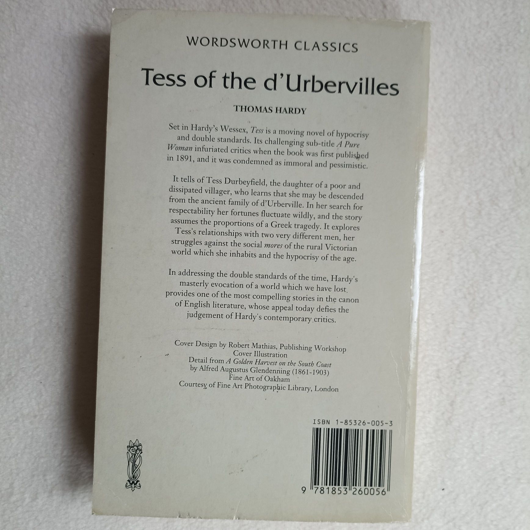 Tessa of the d'Urbervilles Wordsworth Classics complete & unabridged